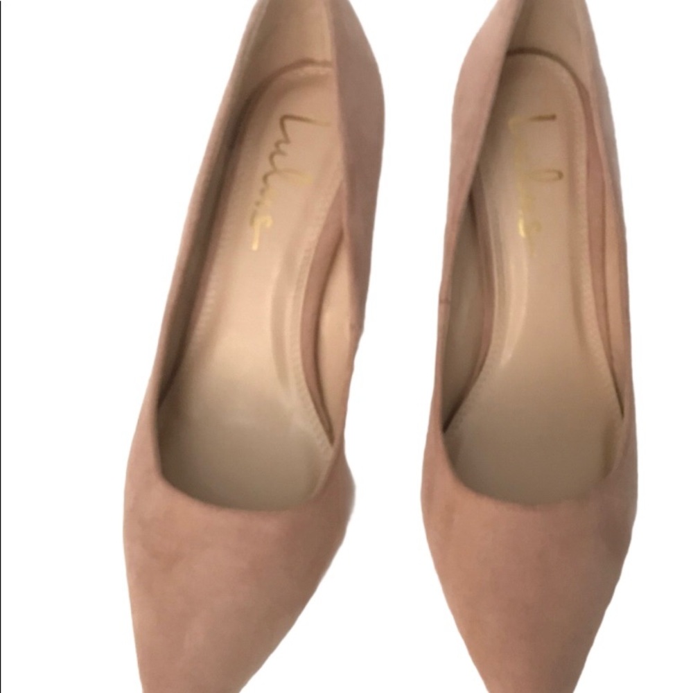 Lulu’s Suede Pumps Pale Pink 👠